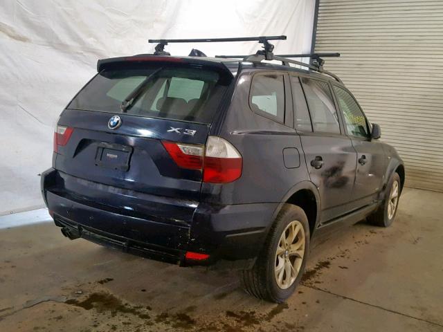 WBXPC93479WJ31321 - 2009 BMW X3 XDRIVE3 BLUE photo 4