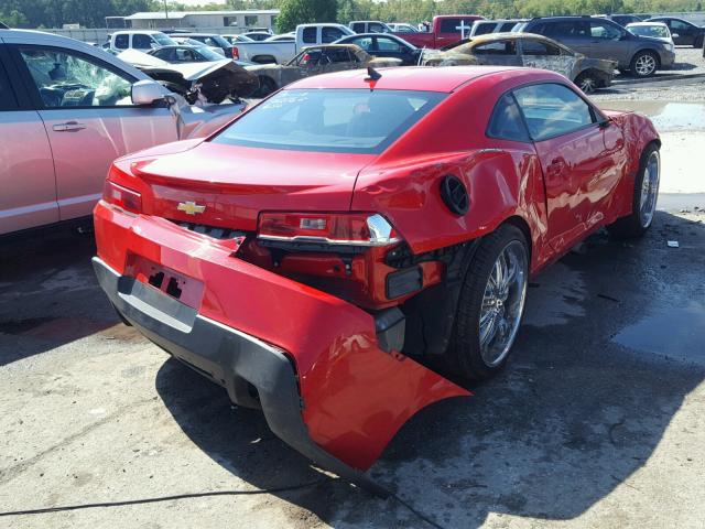 2G1FA1E33E9166518 - 2014 CHEVROLET CAMARO LS RED photo 4