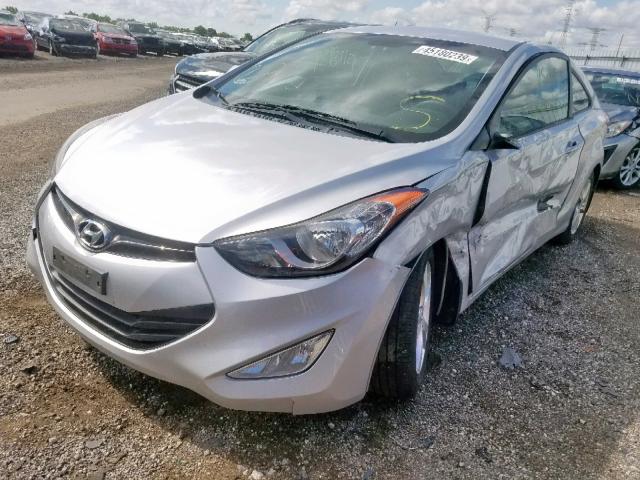 KMHDH6AE0DU004471 - 2013 HYUNDAI ELANTRA CO SILVER photo 2