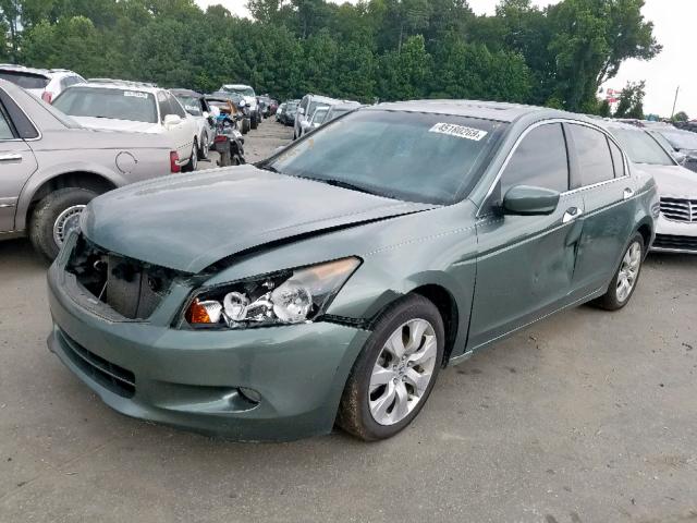 1HGCP36828A076057 - 2008 HONDA ACCORD EXL GREEN photo 2