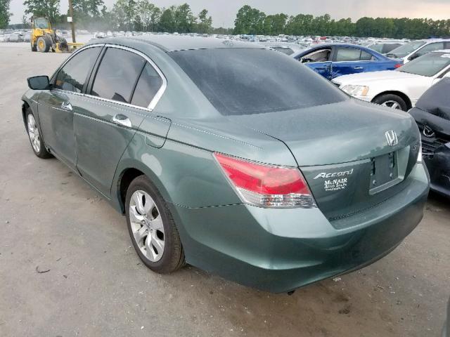 1HGCP36828A076057 - 2008 HONDA ACCORD EXL GREEN photo 3