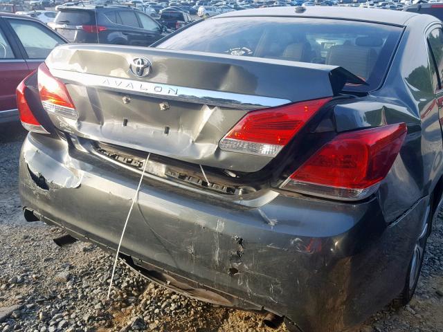 4T1BK3DB5BU439329 - 2011 TOYOTA AVALON BAS GRAY photo 9