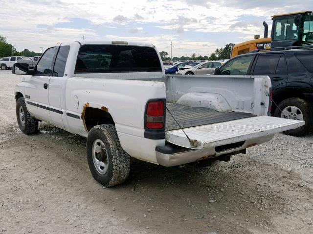 1B7KC2365WJ237999 - 1998 DODGE RAM 2500 WHITE photo 3