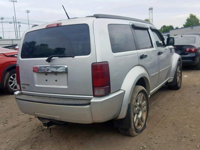 1D8GU586X7W655297 - 2007 DODGE NITRO R/T SILVER photo 4