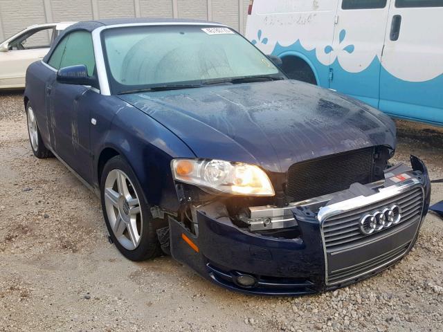 WAUAF48H77K030080 - 2007 AUDI A4 2.0T CA BLUE photo 1