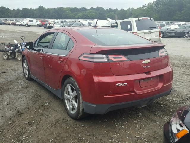 1G1RB6E48EU136420 - 2014 CHEVROLET VOLT RED photo 3