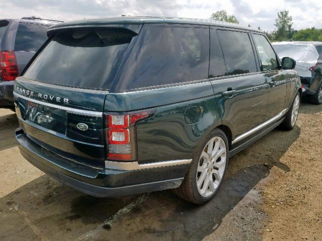 SALGS3TF8FA218192 - 2015 LAND ROVER RANGE ROVE GREEN photo 4