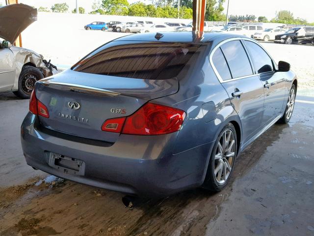 JNKCV61EX9M310706 - 2009 INFINITI G37 BASE BLUE photo 4