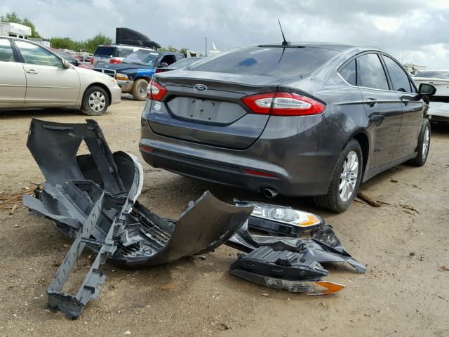 3FA6P0G77GR327391 - 2016 FORD FUSION S GRAY photo 4