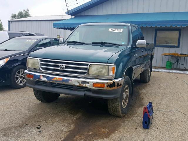 JT4UN24DXW0051123 - 1998 TOYOTA T100 XTRAC GREEN photo 2