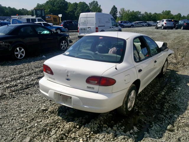 1G1JC524417158691 - 2001 CHEVROLET CAVALIER B WHITE photo 4