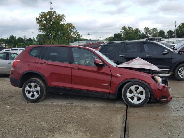 5UXWX5C51CL728826 - 2012 BMW X3 XDRIVE2 MAROON photo 9