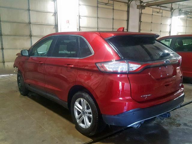 2FMPK4J84JBC39972 - 2018 FORD EDGE SEL RED photo 3