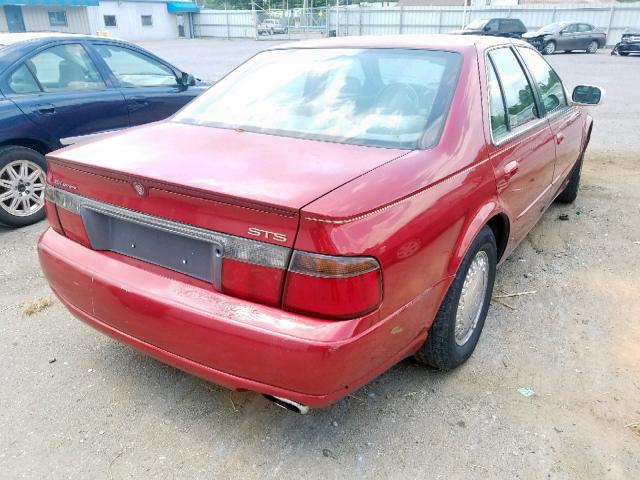1G6KY5498YU155510 - 2000 CADILLAC SEVILLE ST RED photo 4