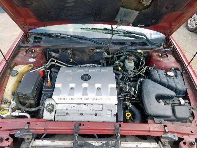 1G6KY5498YU155510 - 2000 CADILLAC SEVILLE ST RED photo 7