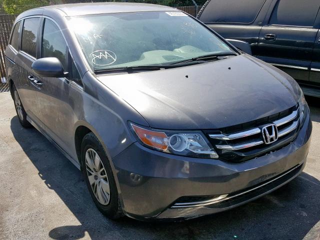 5FNRL5H21FB121180 - 2015 HONDA ODYSSEY LX GRAY photo 1