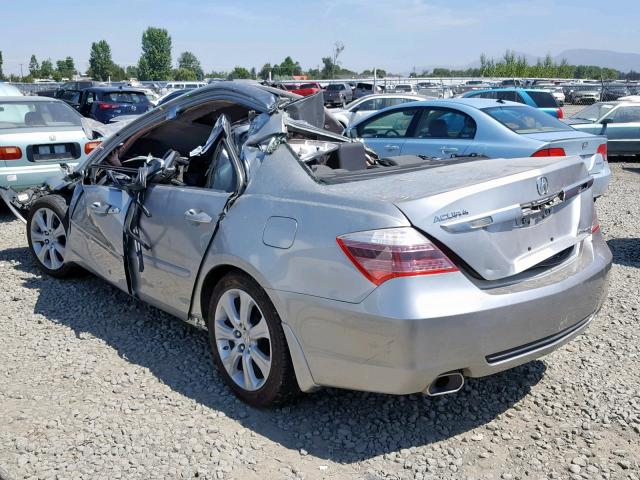 JH4KB2F62AC001370 - 2010 ACURA RL SILVER photo 3