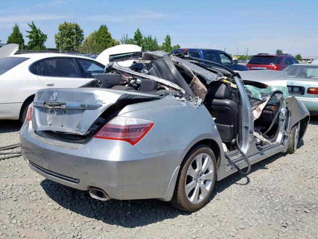 JH4KB2F62AC001370 - 2010 ACURA RL SILVER photo 4