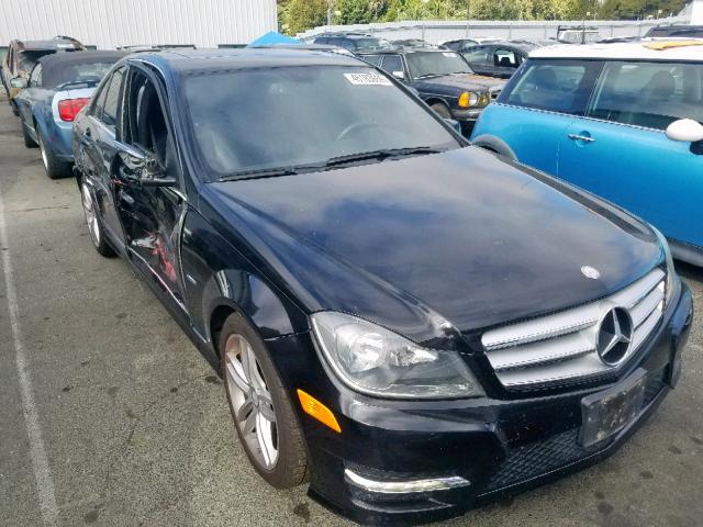 WDDGF4HB5CR222646 - 2012 MERCEDES-BENZ C 250 BLACK photo 1