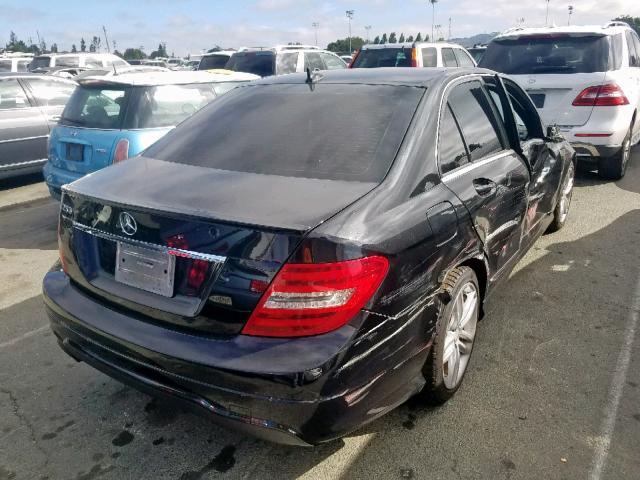 WDDGF4HB5CR222646 - 2012 MERCEDES-BENZ C 250 BLACK photo 4