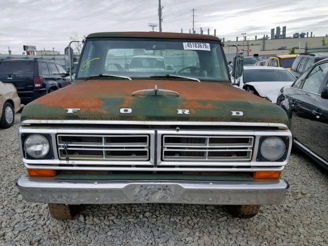 F10ACN28866 - 1972 FORD PICK UP GREEN photo 9