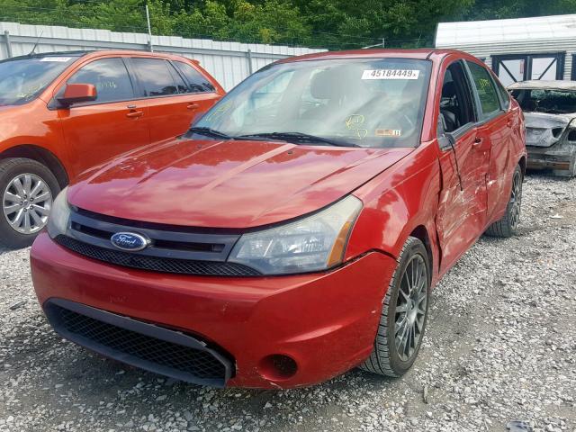 1FAHP3GN1AW125689 - 2010 FORD FOCUS SES RED photo 2