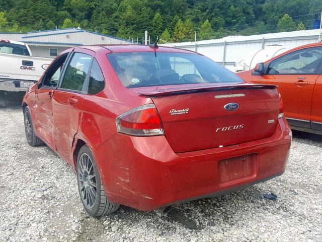 1FAHP3GN1AW125689 - 2010 FORD FOCUS SES RED photo 3