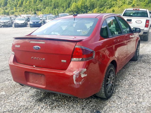 1FAHP3GN1AW125689 - 2010 FORD FOCUS SES RED photo 4