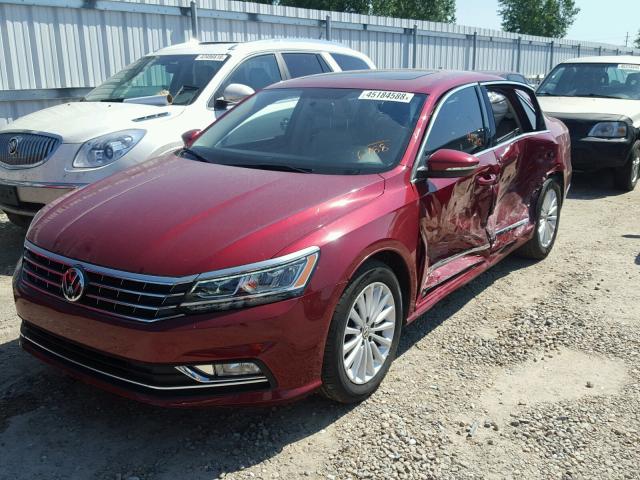 1VWBT7A36HC046988 - 2017 VOLKSWAGEN PASSAT SE RED photo 2