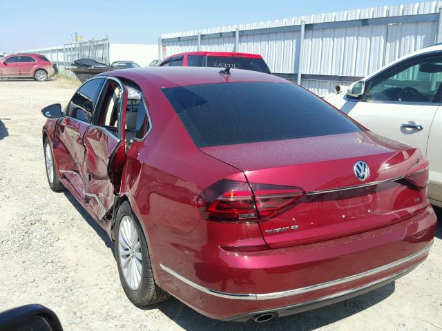 1VWBT7A36HC046988 - 2017 VOLKSWAGEN PASSAT SE RED photo 3