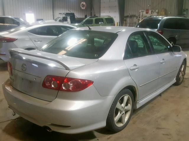 1YVFP80D545N91288 - 2004 MAZDA 6 S SILVER photo 4