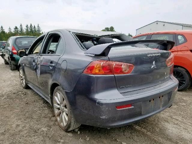 JA3AU86U38U607787 - 2008 MITSUBISHI LANCER GTS GRAY photo 3