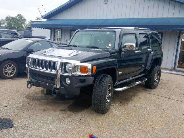 5GTDN13E078176907 - 2007 HUMMER H3 BLACK photo 2