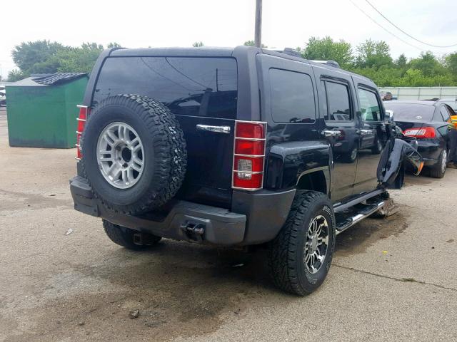 5GTDN13E078176907 - 2007 HUMMER H3 BLACK photo 4