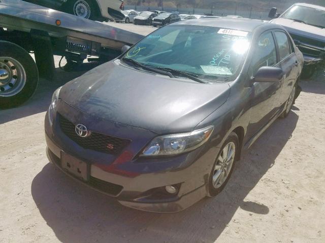 1NXBU4EE5AZ165427 - 2010 TOYOTA COROLLA BA BLACK photo 2