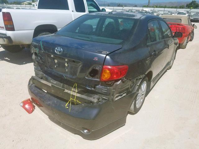 1NXBU4EE5AZ165427 - 2010 TOYOTA COROLLA BA BLACK photo 4