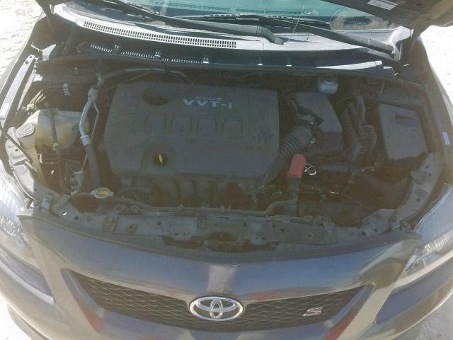 1NXBU4EE5AZ165427 - 2010 TOYOTA COROLLA BA BLACK photo 7