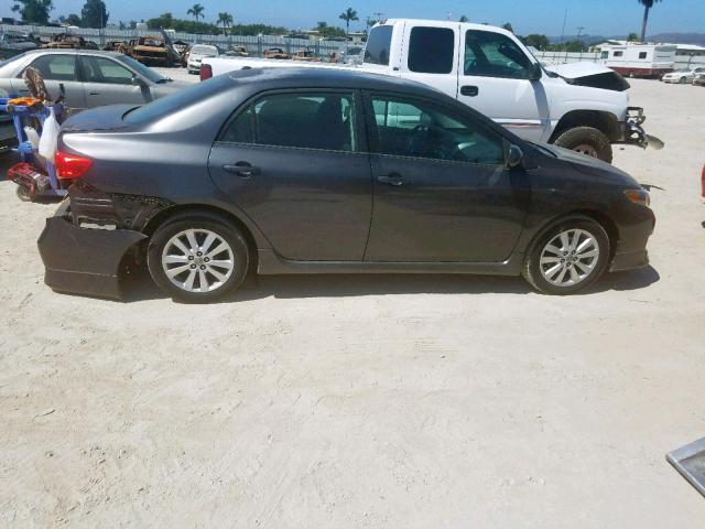 1NXBU4EE5AZ165427 - 2010 TOYOTA COROLLA BA BLACK photo 9