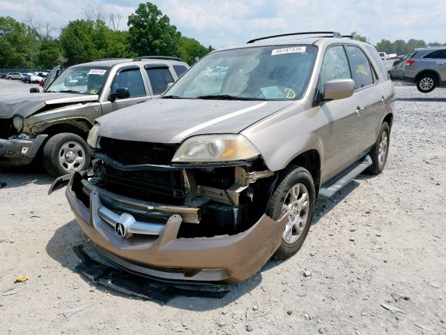 2HNYD188X4H523450 - 2004 ACURA MDX TOURIN GOLD photo 2