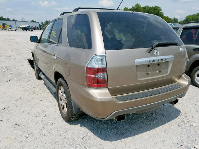 2HNYD188X4H523450 - 2004 ACURA MDX TOURIN GOLD photo 3