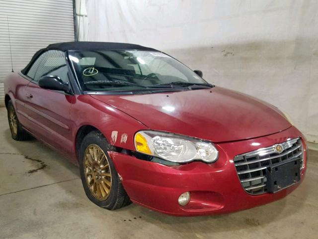 1C3EL55RX4N116434 - 2004 CHRYSLER SEBRING LX RED photo 1