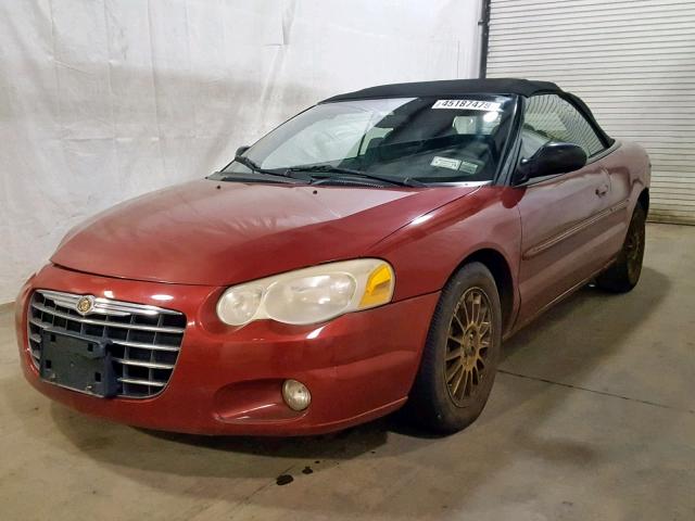 1C3EL55RX4N116434 - 2004 CHRYSLER SEBRING LX RED photo 2