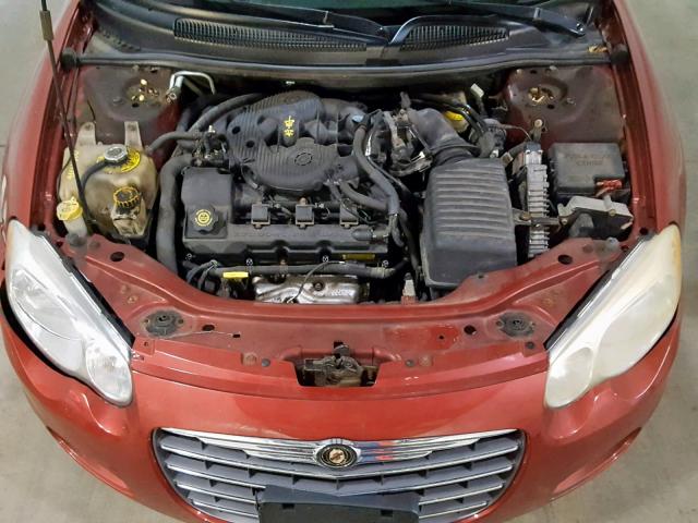 1C3EL55RX4N116434 - 2004 CHRYSLER SEBRING LX RED photo 7