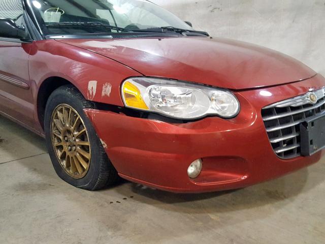 1C3EL55RX4N116434 - 2004 CHRYSLER SEBRING LX RED photo 9