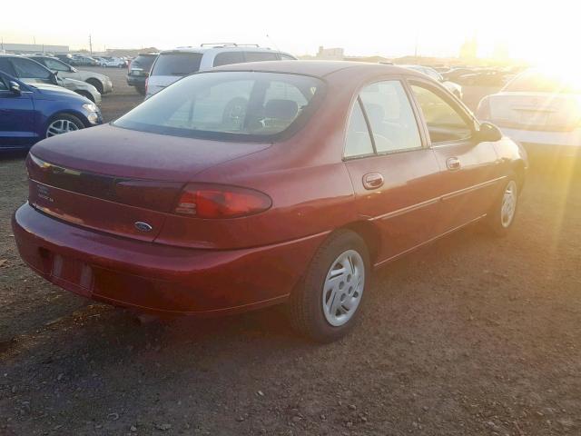 3FAFP13P9YR209002 - 2000 FORD ESCORT RED photo 4