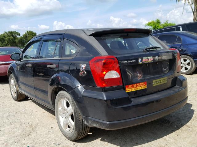 1B3HB48B37D172277 - 2007 DODGE CALIBER SX BLACK photo 3