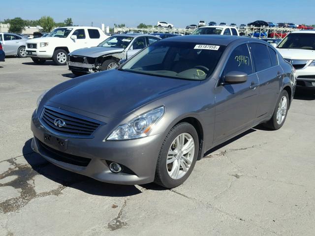 JN1CV6AR9AM457434 - 2010 INFINITI G37 SILVER photo 2