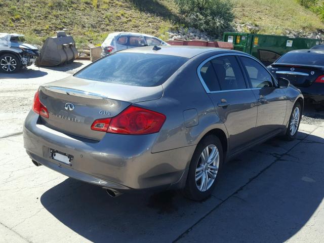 JN1CV6AR9AM457434 - 2010 INFINITI G37 SILVER photo 4