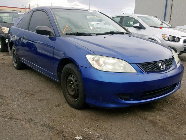 1HGEM21164L005285 - 2004 HONDA CIVIC DX V BLUE photo 1