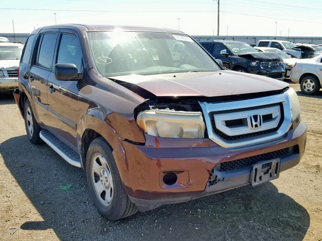 5FNYF4H2XAB010164 - 2010 HONDA PILOT LX BURGUNDY photo 1